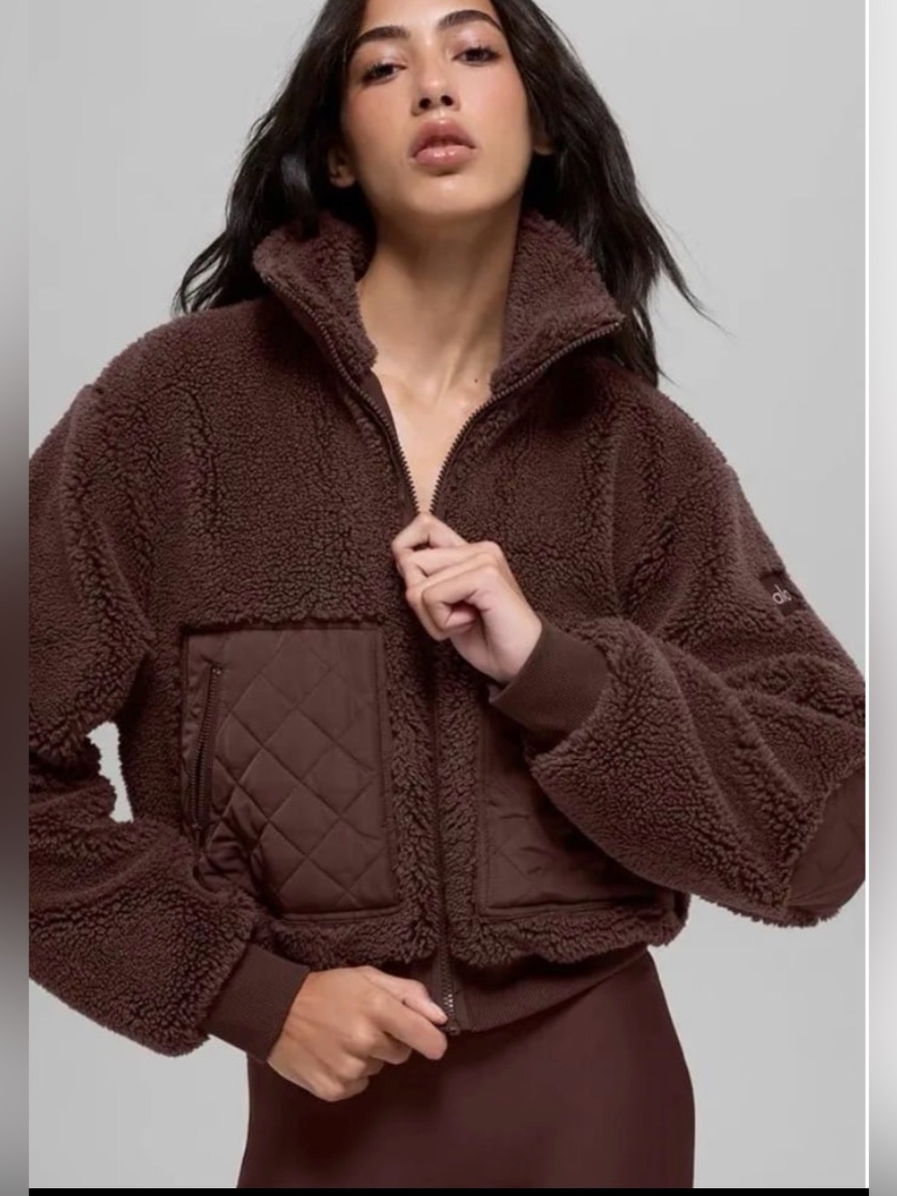 NWT Brand new Alo Yoga Sherpa Edge Bomber SIZE MEDIUM